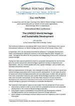 The UNESCO World Heritage and Sustainable Development